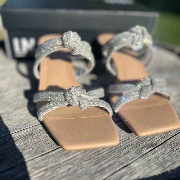 NWT INC Rhinestone Knotted Slip On Heels - Nadeen - Size 9 - Picture 4 of 11